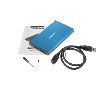 Akcesoria do dysków Natec RHINO GO SATA 2.5" USB 3.0 Niebieska